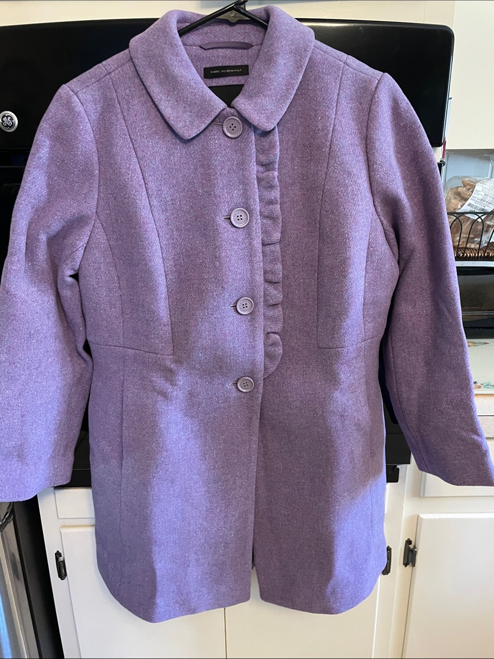 Talbots Lavender Purple Wool-Blend Pea Coat